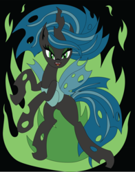 Size: 3292x4194 | Tagged: safe, artist:the-paper-pony, queen chrysalis, changeling, changeling queen, g4, female, solo