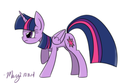 Size: 786x539 | Tagged: safe, artist:melodicmarzipan, twilight sparkle, alicorn, pony, g4, angry, female, mare, simple background, solo, twilight sparkle (alicorn), white background