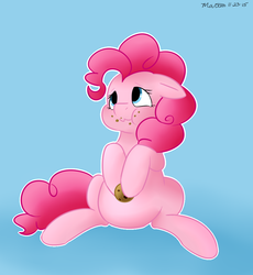 Size: 917x996 | Tagged: safe, artist:melodicmarzipan, pinkie pie, g4, cookie, cute, female, food, solo