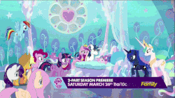 Size: 663x373 | Tagged: safe, edit, edited edit, screencap, applejack, fluttershy, pinkie pie, princess cadance, princess celestia, princess flurry heart, princess luna, rainbow dash, rarity, shining armor, starlight glimmer, twilight sparkle, alicorn, pony, g4, season 6, the crystalling, the cutie map, the cutie re-mark, alternate timeline, animated, ashlands timeline, atomic rainboom, back of head, bad end, barren, death, discovery family logo, explosion, female, implied genocide, magic blast, mane six, mare, non-looping gif, post-apocalyptic, rainbow, rainbow nuke, self-destruct, sneezing, twilight sparkle (alicorn), wasteland