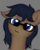 Size: 1427x1785 | Tagged: source needed, useless source url, safe, artist:stargazer, oc, oc only, oc:stargazer nights, pegasus, pony, bust, glasses, gray background, male, simple background, solo, stallion