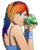 Size: 2742x3438 | Tagged: safe, artist:santafer, rainbow dash, tank, human, g4, humanized, simple background, transparent background