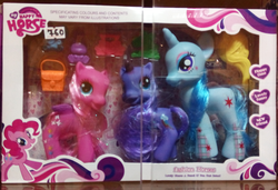 Size: 970x663 | Tagged: safe, pinkie pie, g4, bootleg, female, hairclip, irl, my happy horse, photo, price tag, toy