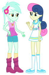 Size: 1319x2009 | Tagged: safe, artist:sketchmcreations, bon bon, lyra heartstrings, sweetie drops, equestria girls, g4, my little pony equestria girls: friendship games, boots, confused, shoes, shrug, simple background, transparent background, vector