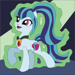 Size: 3608x3608 | Tagged: safe, artist:the-paper-pony, sonata dusk, pony, equestria girls, g4, equestria girls ponified, female, high res, mockup, ponified, shadowbox, solo