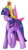 Size: 1399x2496 | Tagged: safe, artist:midfire, twilight sparkle, alicorn, pony, g4, big crown thingy, female, mare, raised hoof, simple background, solo, transparent background, twilight sparkle (alicorn), wink