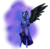 Size: 3335x3273 | Tagged: safe, artist:midfire, nightmare moon, anthro, g4, anatomically incorrect, female, high res, incorrect leg anatomy, simple background, solo, spread wings, transparent background