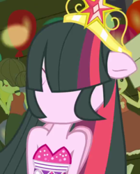 Size: 580x720 | Tagged: safe, screencap, twilight sparkle, equestria girls, g4, bangs, cropped, dancing, hair over eyes, ponied up, twilight sparkle (alicorn)