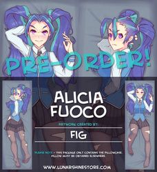 Size: 800x876 | Tagged: safe, artist:figgot, aria blaze, human, g4, advertisement, ass, body pillow, body pillow design, butt, female, humanized, pillowcase, solo, starswirl academy, starswirl academy uniform