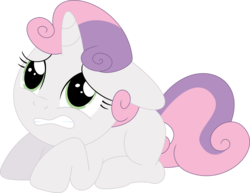 Size: 3581x2770 | Tagged: safe, artist:porygon2z, sweetie belle, g4, my little pony: friendship is magic, sisterhooves social, female, high res, scared, simple background, solo, trace, transparent background