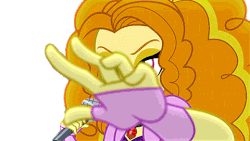 Size: 480x270 | Tagged: safe, adagio dazzle, equestria girls, g4, my little pony equestria girls: rainbow rocks, animated, clothes, female, fingerless gloves, gem, gloves, microphone, simple background, siren gem, solo, transparent background