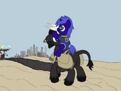 Size: 1600x1200 | Tagged: safe, artist:datspaniard, oc, oc only, fallout equestria, diaper, foal, misleading thumbnail, onesie, wasteland