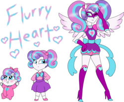 Size: 2313x1898 | Tagged: safe, artist:purfectprincessgirl, princess flurry heart, equestria girls, g4, season 6, age progression, baby, eared humanization, equestria girls-ified, humanized, magical girl, ponied up, sailor moon (series), winged humanization