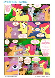 Size: 6197x8760 | Tagged: safe, artist:jeremy3, apple bloom, scootaloo, sweetie belle, earth pony, pony, comic:everfree, g4, absurd resolution, comic, cutie mark crusaders