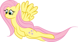 Size: 1995x1070 | Tagged: safe, artist:mr-1, fluttershy, g4, artifact, female, flying, solo