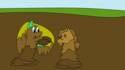 Size: 1594x892 | Tagged: safe, oc, oc only, pony, ms paint, mud, muddy, playing, solo