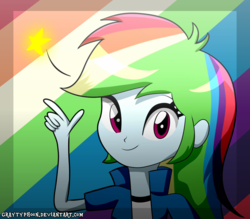 Size: 1600x1400 | Tagged: safe, artist:graytyphoon, rainbow dash, equestria girls, g4, female, rainbow, solo