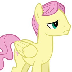 Size: 1024x1024 | Tagged: safe, artist:keelotama, fluttershy, g4, butterscotch, rule 63, simple background, solo, vector, white background