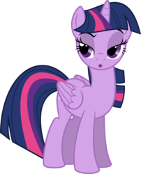 Size: 5000x6175 | Tagged: safe, artist:aureai, twilight sparkle, alicorn, pony, g4, simple ways, .svg available, absurd resolution, bedroom eyes, female, mare, raised eyebrow, simple background, so?, solo, transparent background, twilight sparkle (alicorn), vector