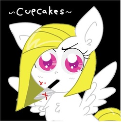 Size: 505x507 | Tagged: safe, artist:chibi-cat-girl101, artist:pinkamena-chan, surprise, g1, g4, chibi, g1 to g4, generation leap, knife, mouth hold, surprisamena