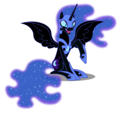 Size: 3233x3000 | Tagged: safe, artist:dashiesparkle, nightmare moon, g4, female, high res, simple background, sitting, solo, transparent background, vector