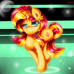 Size: 2000x2000 | Tagged: safe, artist:thetarkaana, sunset shimmer, pony, unicorn, g4, female, high res, looking at you, solo