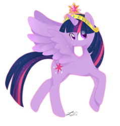 Size: 950x996 | Tagged: safe, artist:laylanie, twilight sparkle, alicorn, pony, g4, big crown thingy, element of magic, female, mare, simple background, solo, transparent background, twilight sparkle (alicorn)