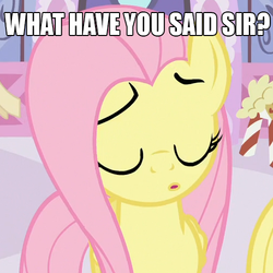 Size: 500x500 | Tagged: safe, screencap, applejack, fluttershy, g4, my little pony: friendship is magic, simple ways, caption, faic, image macro, meme, solo focus, text