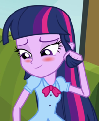 Size: 590x720 | Tagged: safe, screencap, twilight sparkle, equestria girls, g4, blushing, cropped, female, solo