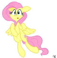 Size: 1280x1316 | Tagged: safe, artist:emberkaese, artist:stormtwirl, edit, fluttershy, g4, female, floppy ears, flying, hooves to the chest, looking at you, open mouth, simple background, solo, spread wings, white background