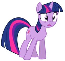 Size: 3059x2872 | Tagged: safe, artist:estories, twilight sparkle, pony, unicorn, g4, female, high res, simple background, solo, transparent background, unicorn twilight, vector, worried