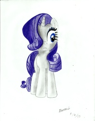 Size: 5100x6474 | Tagged: safe, artist:mark1054100, rarity, g4, absurd resolution, female, solo, traditional art