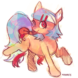 Size: 1000x1000 | Tagged: safe, artist:cherivinca, oc, oc only, oc:lyrical, pony, bow, solo, tail, tail bow