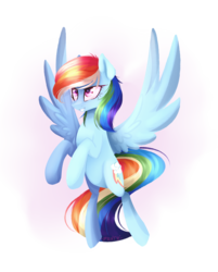 Size: 1837x2289 | Tagged: safe, artist:mp-printer, rainbow dash, g4, female, solo, spread wings