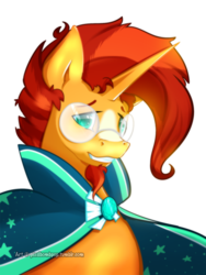 Size: 700x933 | Tagged: safe, artist:pixelbombpop, sunburst, pony, unicorn, g4, the crystalling, male, simple background, solo, stallion, white background