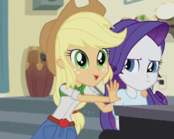 Size: 494x394 | Tagged: safe, screencap, applejack, rarity, equestria girls, g4, my little pony equestria girls: rainbow rocks, player piano, animated, female, loop, musical instrument, piano, reversed, x x everywhere
