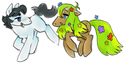 Size: 1291x664 | Tagged: safe, oc, oc only, oc:taproot, earth pony, pony, flower, self insert