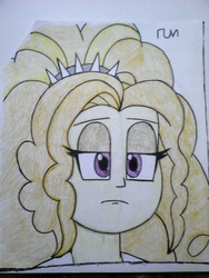 Size: 1200x1600 | Tagged: safe, adagio dazzle, equestria girls, g4, my little pony equestria girls: rainbow rocks, drawing, female, solo, traditional art