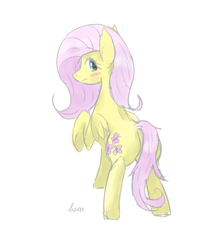 Size: 1400x1600 | Tagged: safe, artist:kanaowo, fluttershy, g4, butt, female, plot, solo