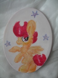 Size: 768x1024 | Tagged: safe, artist:slightlyshade, scootaloo, g4, female, solo, traditional art