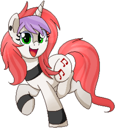 Size: 264x294 | Tagged: safe, artist:xwhitedreamsx, oc, oc only, oc:ruby notes, pony, unicorn, simple background, solo, transparent background