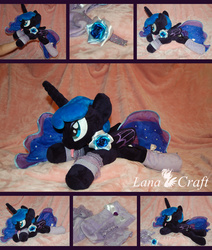 Size: 3008x3540 | Tagged: safe, artist:lanacraft, princess luna, g4, accessory, beanie (plushie), high res, irl, photo, plushie