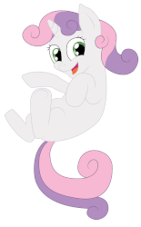 Size: 798x1288 | Tagged: safe, artist:lost marbles, sweetie belle, g4, female, gif, non-animated gif, open mouth, simple background, solo, white background