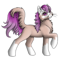 Size: 200x200 | Tagged: safe, oc, oc only, oc:ino inu iro, oc:triple i, cat pony, hybrid, original species