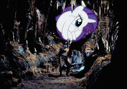 Size: 600x417 | Tagged: safe, rarity, g4, the gift of the maud pie, indiana jones, meme, raiders of the lost ark, rariball