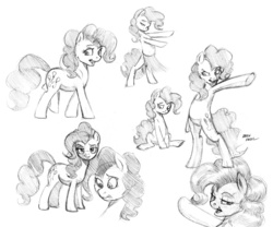 Size: 1280x1066 | Tagged: safe, artist:baron engel, pinkie pie, g4, monochrome, pencil drawing, traditional art