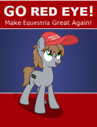 Size: 782x1024 | Tagged: safe, artist:mlp-scribbles, edit, oc, oc only, oc:littlepip, pony, unicorn, fallout equestria, fanfic, fanfic art, female, handgun, horn, make america great again, make equestria great again, mare, solo