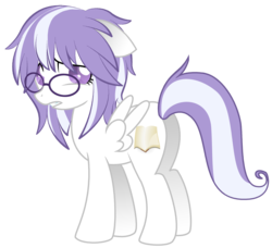 Size: 2306x2107 | Tagged: safe, artist:lostinthetrees, oc, oc only, oc:blank page, pegasus, pony, glasses, high res, solo