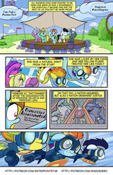 Size: 1024x1582 | Tagged: safe, artist:wadusher0, cloudchaser, lightning dust, mercury, princess celestia, princess luna, rainbow dash, soarin', spitfire, starry eyes (g4), thunderlane, pegasus, pony, comic:time fades, g4, comic, dead, female, harsher in hindsight, implied murder, mare, mortality blues, newspaper, war, wonderbolts