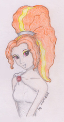 Size: 651x1232 | Tagged: safe, artist:marta4708, adagio dazzle, human, g4, clothes, dress, female, human coloration, humanized, solo, traditional art